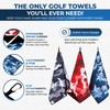 CHANA Golf - Red Camo Microfibre Golf Towel with Built-in