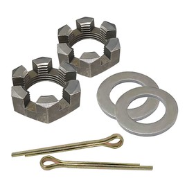 FUYEAR Trailer Nut Kit 1" Washers & 2.2" Long Cotter Pins Compatible with 1" Shaft Spindle