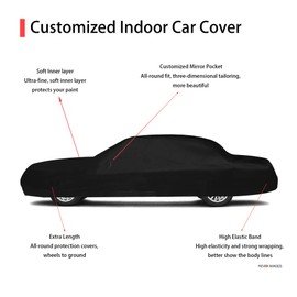 Soft Stretch Classic Car Cover Custom-fit for Lincoln Town Car 2001–2011 with Extended Wheelbases Full-Size Luxury Sedans Accessories for Indoor Underground Garage Car Show & Storage Dust Protection