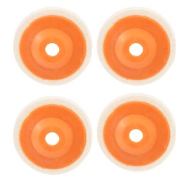 4 Pcs Polishing Pads Set Wool Polishing Pad 10cm Polishing Tool Fixing for Furniture, Woodworking and Car (Yellow Cover)