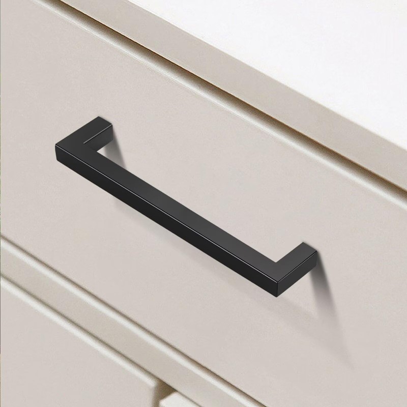 Gobrico 10 Pack Matte Black Cabinet Handles 5" Cabinet Pulls,
