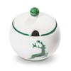 GMUNDNER KERAMIK Sugar Bowl with Cut-Out Diameter 10 cm Green