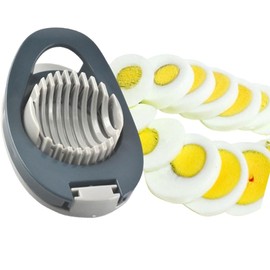 Egg Slicer Stainless Steel Wire Egg Slicer Multifunctional Egg Cutter for Evenly Slicing Boiled Eggs Ham Banana and Strawberry(Blue)