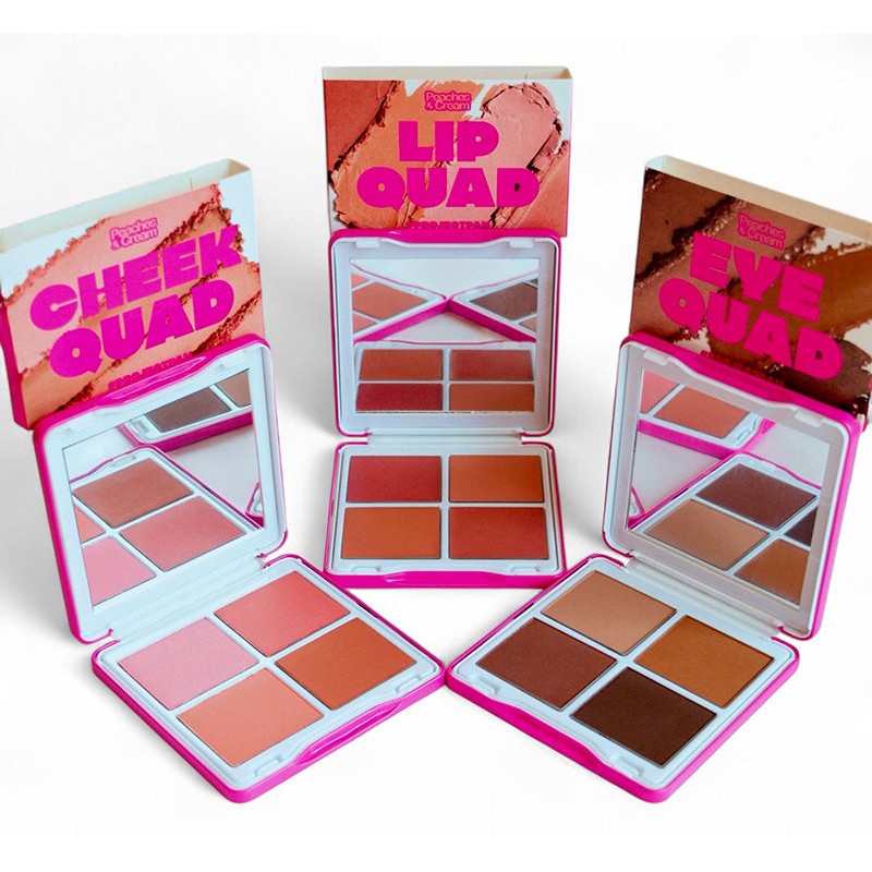 PEACHES AND CREAM BLUSHER QUAD PALETTE, PEACHES & CREAM