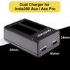 PATONA Charger Dual Compatible with Insta360 Ace/Ace Pro Action Cam