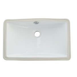 Kingston Brass LB18127 Fauceture Courtyard Undermount Bathroom Sink with Overflow, White