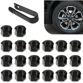 NoBrand Pack-21 Car 0.82"/21mm Tire Nut Cover Kit, Waterproof Dustproof Bolt Protection