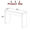 TIQLAB Console Table, Entryway Table with LED Light, 44 Inches