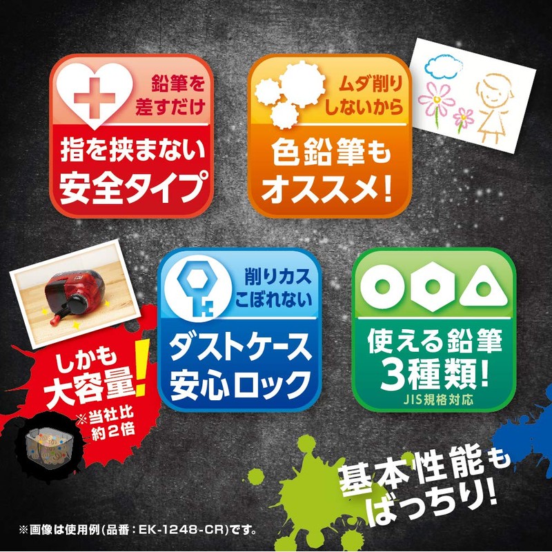 Sonic Pencil Sharpener Togar-Return Manual Brave Clear Red EK-1248-CR