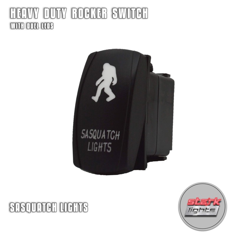 Sasquatch Lights - Orange - Laser Etched Toggle Switch 20A