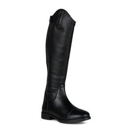 HORZE Rover Women's Synthetic Leather Dressage Tall Riding Boots | All-Weather, Water-Resistant with Rear Zipper - Black - 9.5R