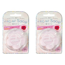 Q-FLA 824777 Paper Soap, Hand Wash, Rose, Set of 2, Pink