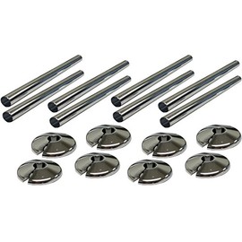 8 x 15mm Radsnaps and Collars CHROME -Free P & P