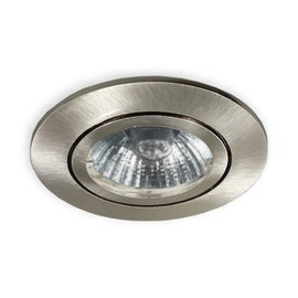 LICHT DISCOUNT LED Recessed Spotlight 68 mm Brushed Aluminium Ceiling Spotlights Including GU10 Socket 230 V Swivel Recessed Light Suitable for LED or Halogen (max. 50 Watt)