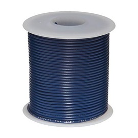 16 AWG Gauge UL1429 Stranded Hook Up Wire, 150V, 0.0780" Diameter, Blue, 25 ft Length