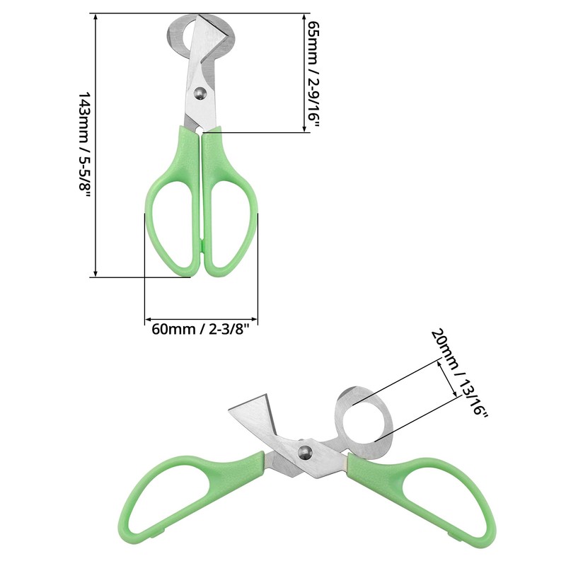 QWORK® 4 Pieces Quail Egg Scissors, Stainless Steel Quail Egg