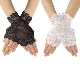 Lace Gloves,Tea Party Accessories for Women,Lace Fingerless Gloves,White Lace Gloves,Lace Gloves Women Tea Party,Tea Party Gloves,Wedding Gloves,Black Lace Gloves,Witch Accessories,Vampire Accessories