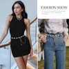 AWAYTR Waist Chains Belts for Women - Rhinestone Gold Silver