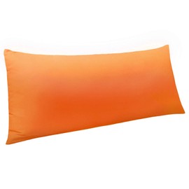 NTBAY Body Pillowcase - Brushed Microfiber 20x54 Pillowcase - Soft, Wrinkle-Free, Fade-Resistant, Stain-Resistant, Orange Body Pillow Cover with Envelope Closure - 20x54 Inches, Orange