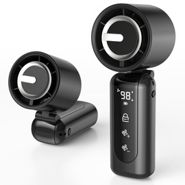 AGEYOU Portable Handheld Mini Fan,Speed(1-100) Adjustable Turbo Personal Fan,4000mAh Battery Rechargeable,AI Digital Display,Gifts for Women Men Camping Travel Summer Outdoor