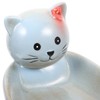 Healvian Ceramic Cat Soap Dish Countertop Soap Sponge Dish Bathroom