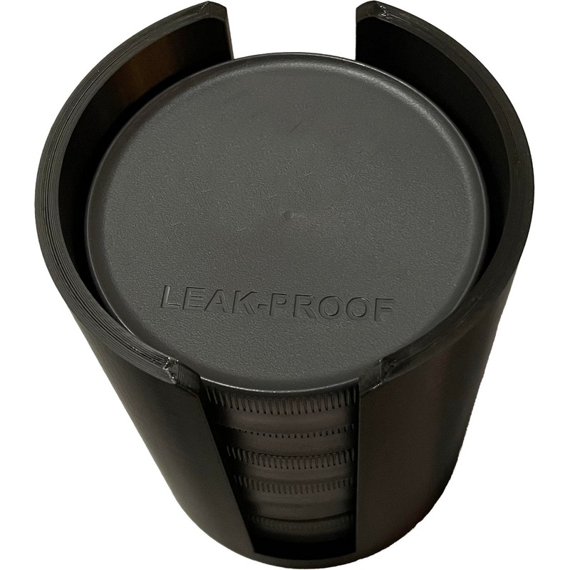 Mason Jar Lid Stack Organizer (Black, Large Cap/Ring)