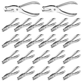 20 Pcs Hole Punch, 1/4 Inch and 1/8 Inch Single Hole Punch, Hole Puncher Single, Hole Puncher for Crafts, Tags, Tickets, Circle Paper for Home, Office, School