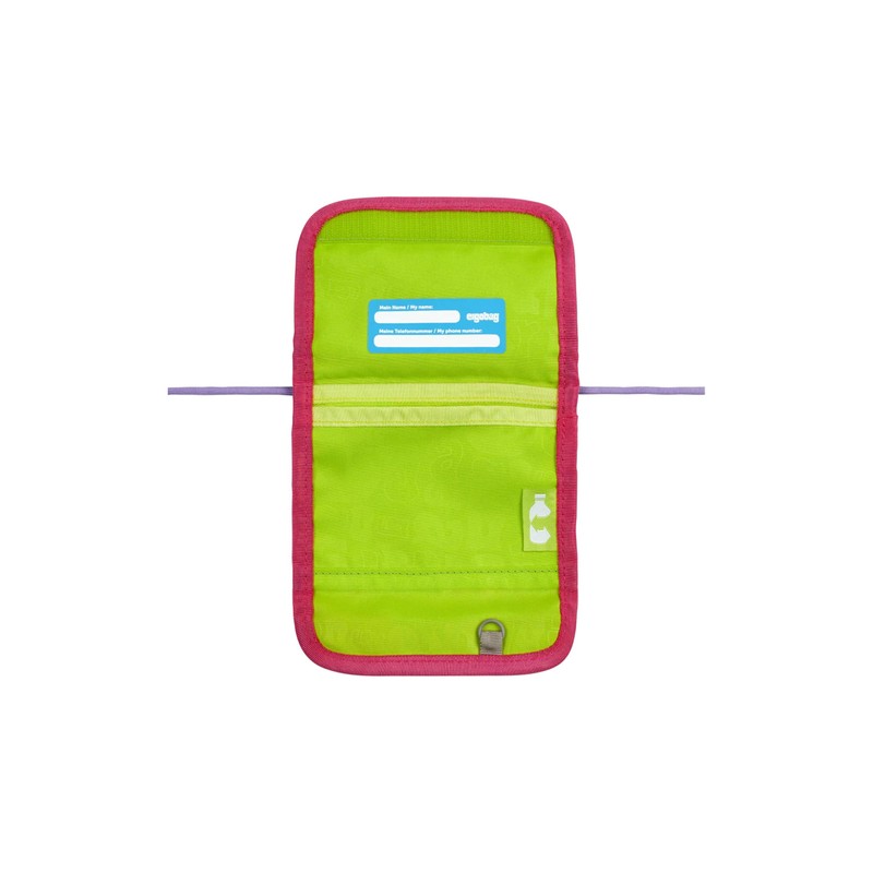 ergobag Neck pouch, change compartment, viewing window, Blossom Taubär -