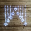 Premier Curtain Light 1.2m x 1.2m Silver Wire with Hearts