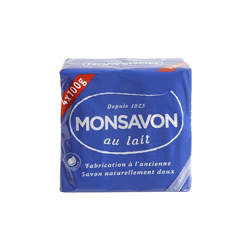 Monsavon L'Authentique Soap 4 x 100g (Pack of 2)