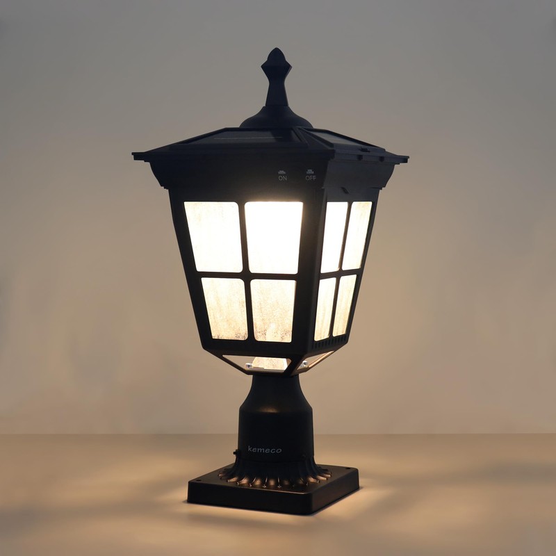 Kemeco ST4311AQ LED Cast Aluminum Solar Post Light Fixture with