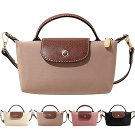Mini Crossbody Bag for Women, Women's Colorblock Shoulder Bag Mini Cross Body Purse Handbags Wallet with Adjustable Strap (Khaki)