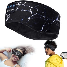 LC-dolida Sleep Headphones Bluetooth Headband Sleeping Wireless Headband Headphones with Thin HD Stereo Speakers Perfect for Side Sleepers, Sport, Yoga, Travel
