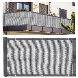 PATIKIL 3'x10' Patio Privacy Screen for Balcony, Fence Cover for Apartment Railing Netting Mesh Shade Fabric Balcony Cover for Outdoor Deck Backyard Porch, Railing Shield 90% (Dark Gray)