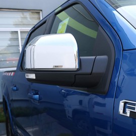 JeCar Side Mirror Cover Trim for Ford F150 2015-2020 Chrome Mirror Cover (2pcs)