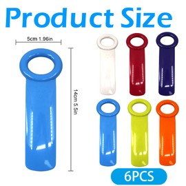 6 Pcs Jar Key Opener for Weak Hands, Elderly & Children - Plastic Jar Lid Opener with Easy Grip Hand Held 5.5" Colorful Design