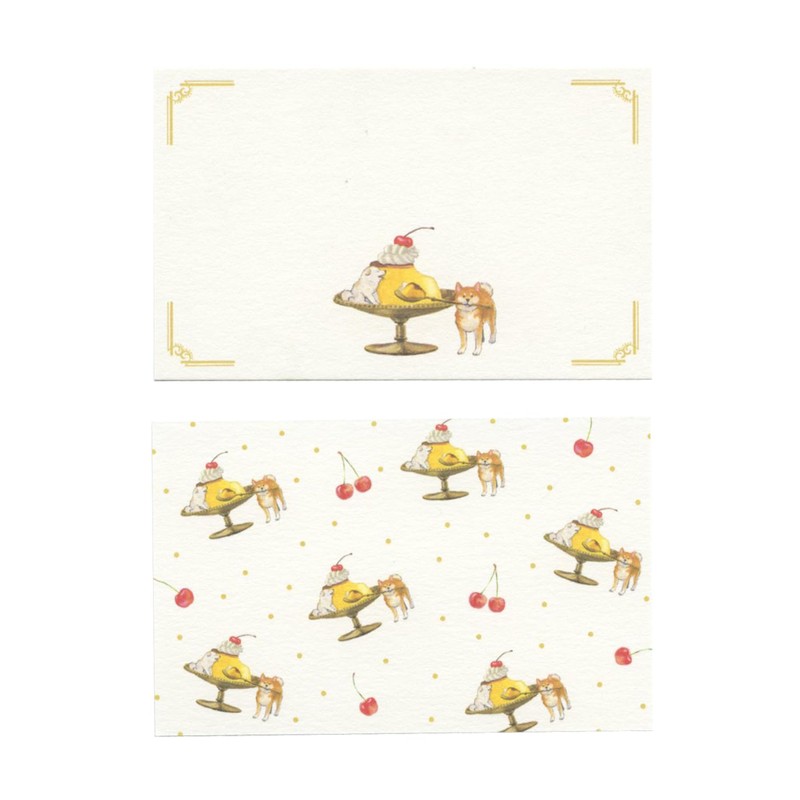 Natsuka Murata K01-ANC-45 Shibainuto Pure Cafe Mini Message Cards, 8
