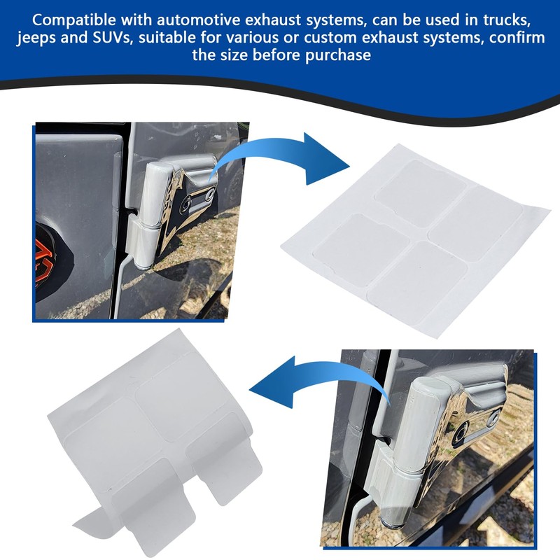 HNeekyr Door Hinge Protection Kit Compatible with Jeep Wrangler JLU