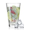 GRAVURZEILE Leonardo Water Glass with UV Print – Flamingo Design