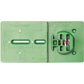 Gedotec Drilling Template Pot Hinge Drilling Gauge Furniture Hinge Green Jig Grass | Template for Hole Row with 32 mm Grid | Made in Austria | Plastic PVC Green | 1 Piece - Scribing Gauge Comfort