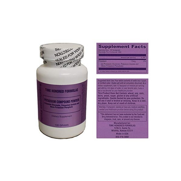 Potassium Compound Salts - for Gerson Therapy - Crystalized Powder - 100GMS