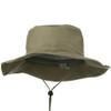 Extra Big Size Brushed Twill Aussie Hats -Khaki 2XL-3XL