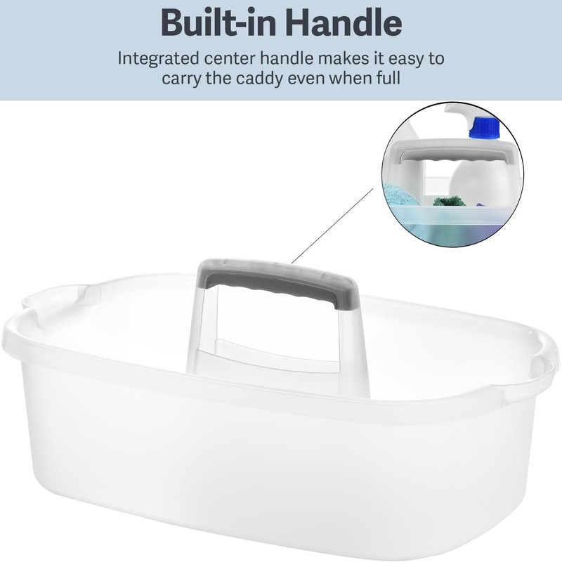 Haundry Large Cleaning Caddy with Handle, Cleaning Tool Storage Basket