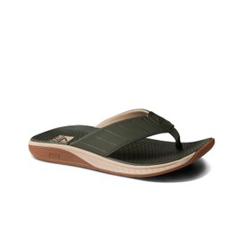 Reef Men's The Deckhand Flip-Flop, Olive/Gum, 11