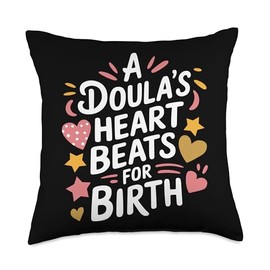 Labor Midwifery Design Birth Postpartum Doula Midwife Throw Pillow
