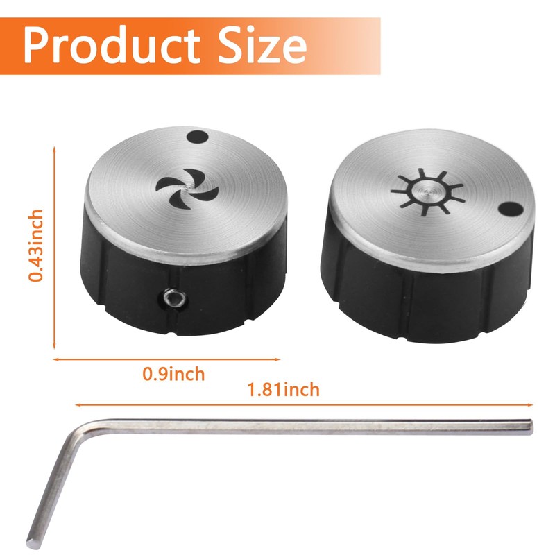 superbobi SV08355 Blower and Light Knobs Replacement for Broan Range