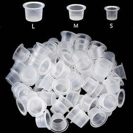 Tattoo Ink Caps Cups -Vilia 300Pcs Mixed Size Tattoo Ink Cups Caps, Plastic Pigment Ink Caps Cups for Tattoo Pigment/Ink,Tattoo Kits,Tattoo Supplies