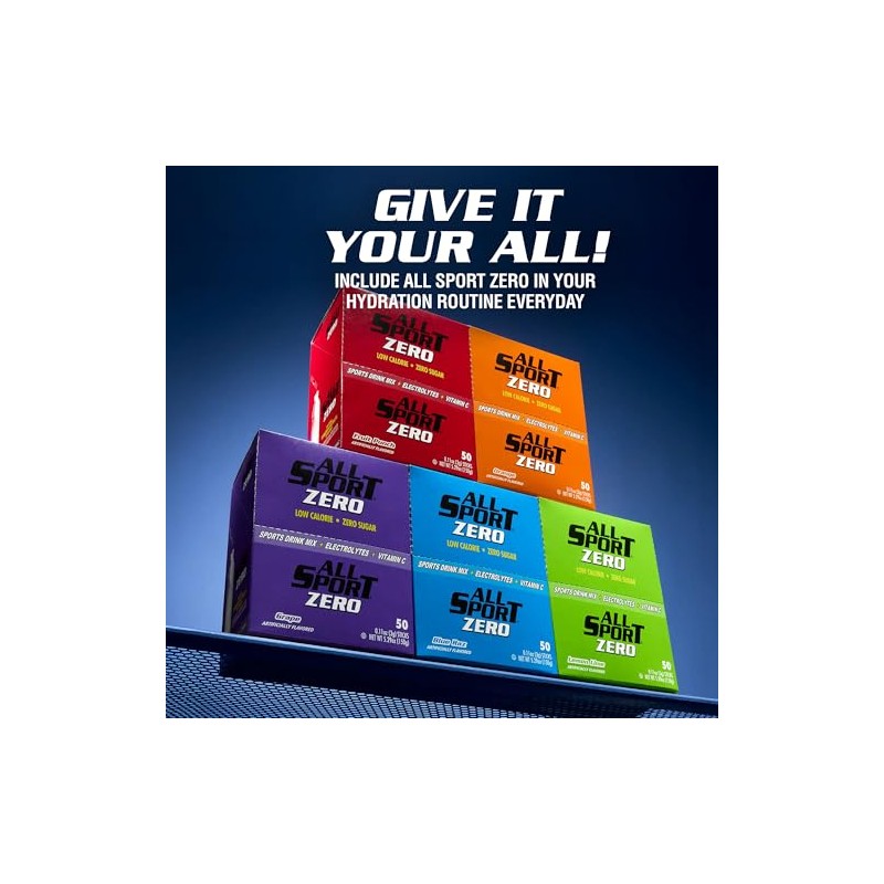 All Sport Powder Hydration Sticks, Zero Calorie, Performance Electrolyte Drink