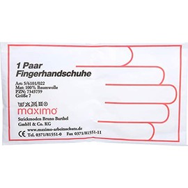 Strickmoden Bruno Barthel GmbH & Knitted Cotton Gloves Size 7 Thin Pack of 2, blue