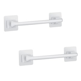Liitrton Self Adhesive Towel Bar No Drill Hand Towel Hanger for Bathroom and Kitchen Towel Storage Self (S, White)